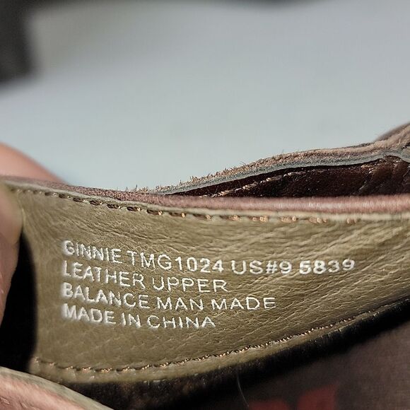 Tara M Ginnie Brown Leather Western O-Ring Ankle Boots - Picture 14 of 15